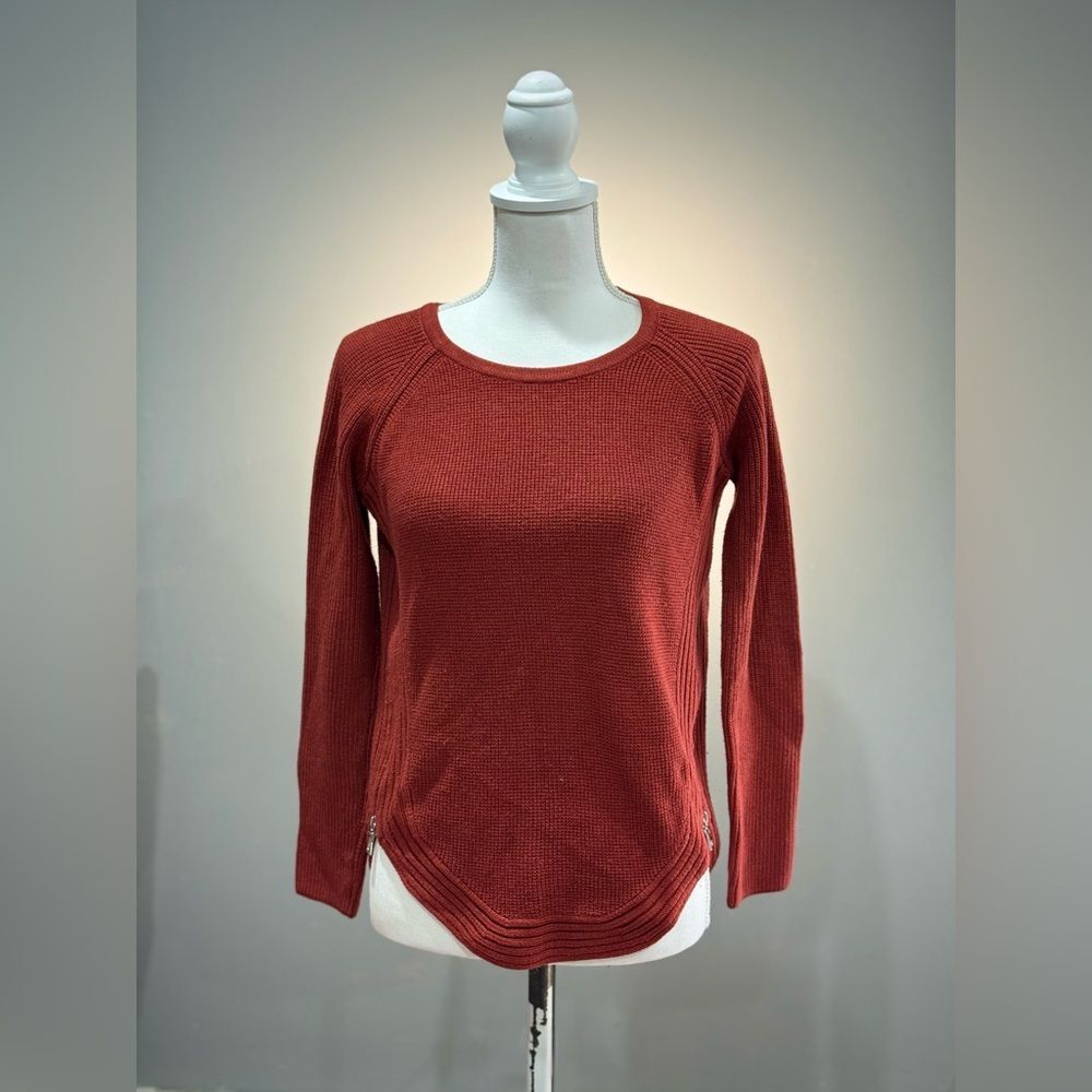 SALE! Rust INC International Concepts Double Zip Sweater Size S EUC